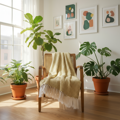 Golden Hour Waffle Throw