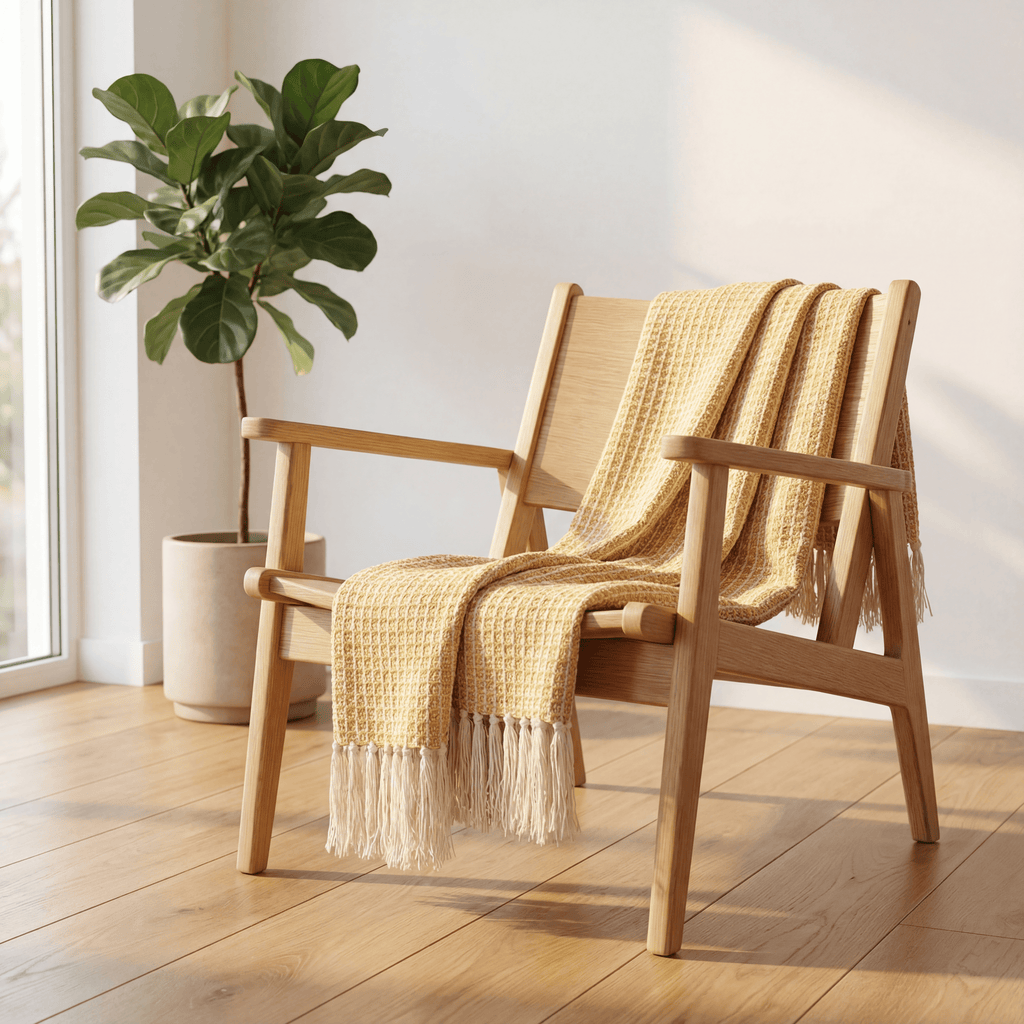 Golden Hour Waffle Throw