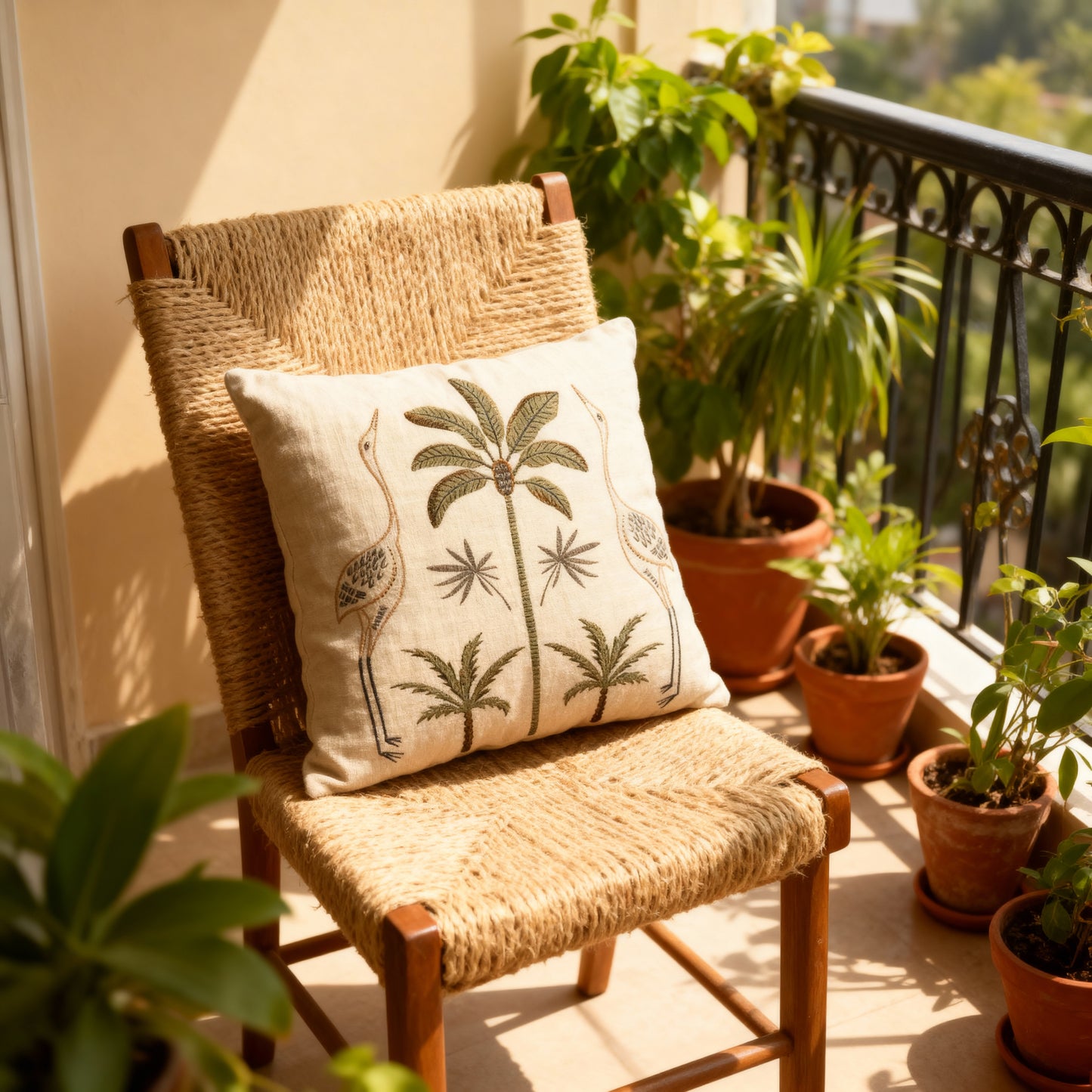 Vintage Flamingo Cushion Cover