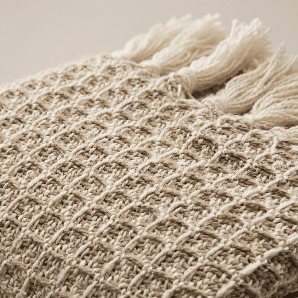 Sand Drift Waffle Throw
