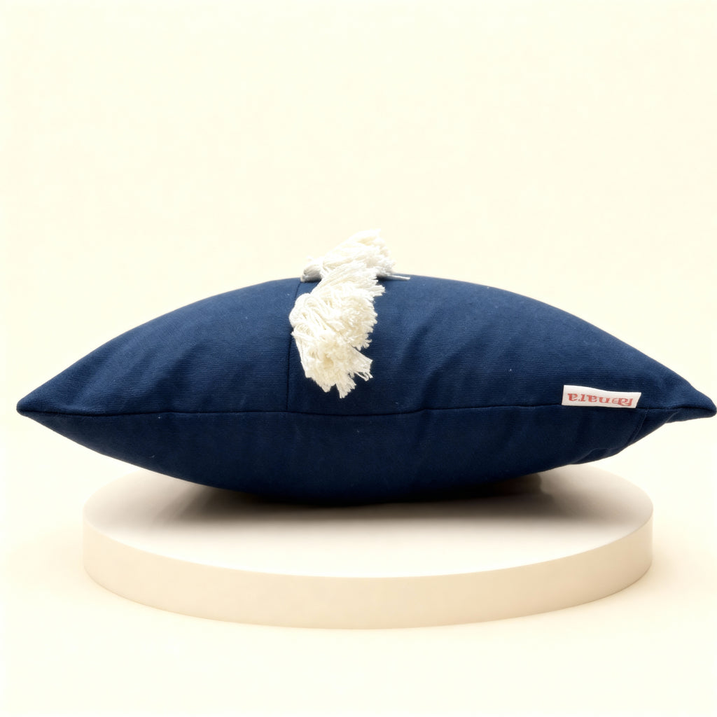 Midnight Tassel Cushion Cover
