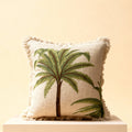 Oasis Fringe Palm Cushion Cover