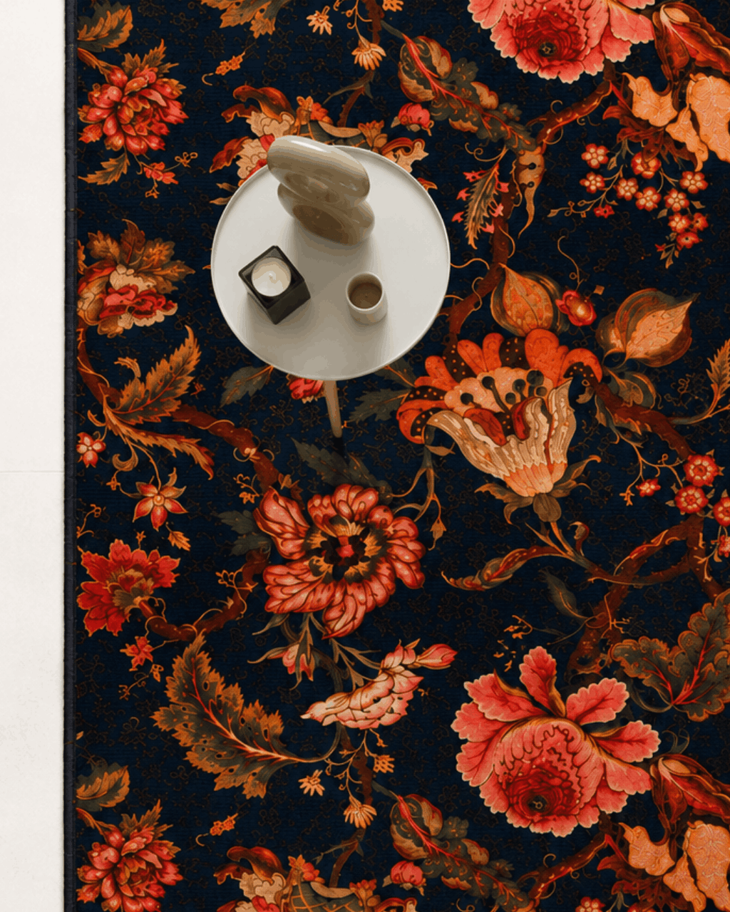 Dark Botanical Area Rug