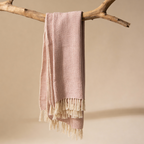 Blush Haven Waffle Throw