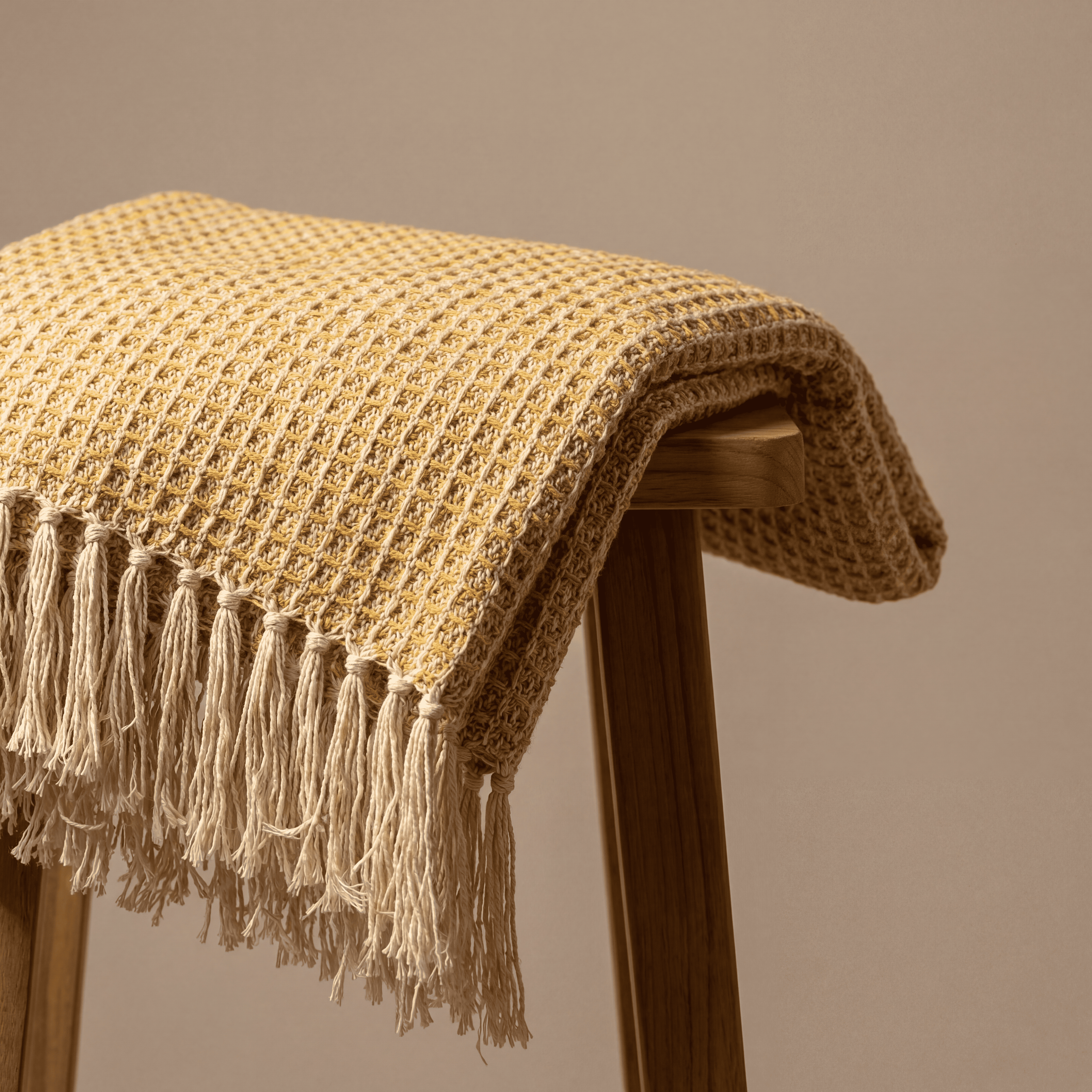 Golden Hour Waffle Throw