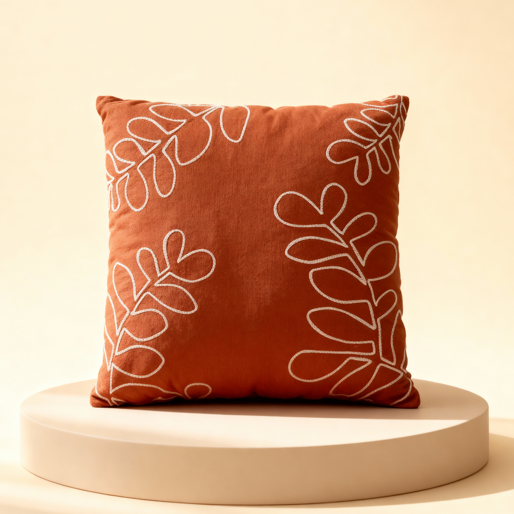 Earthen Bloom Cushion Cover