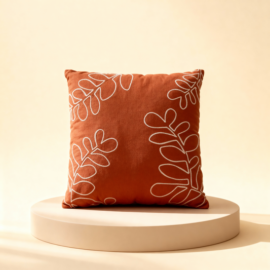 Earthen Bloom Cushion Cover