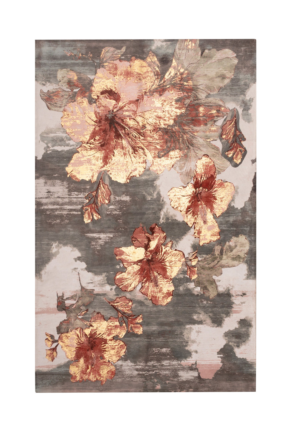 Painted Hibiscus Area rug