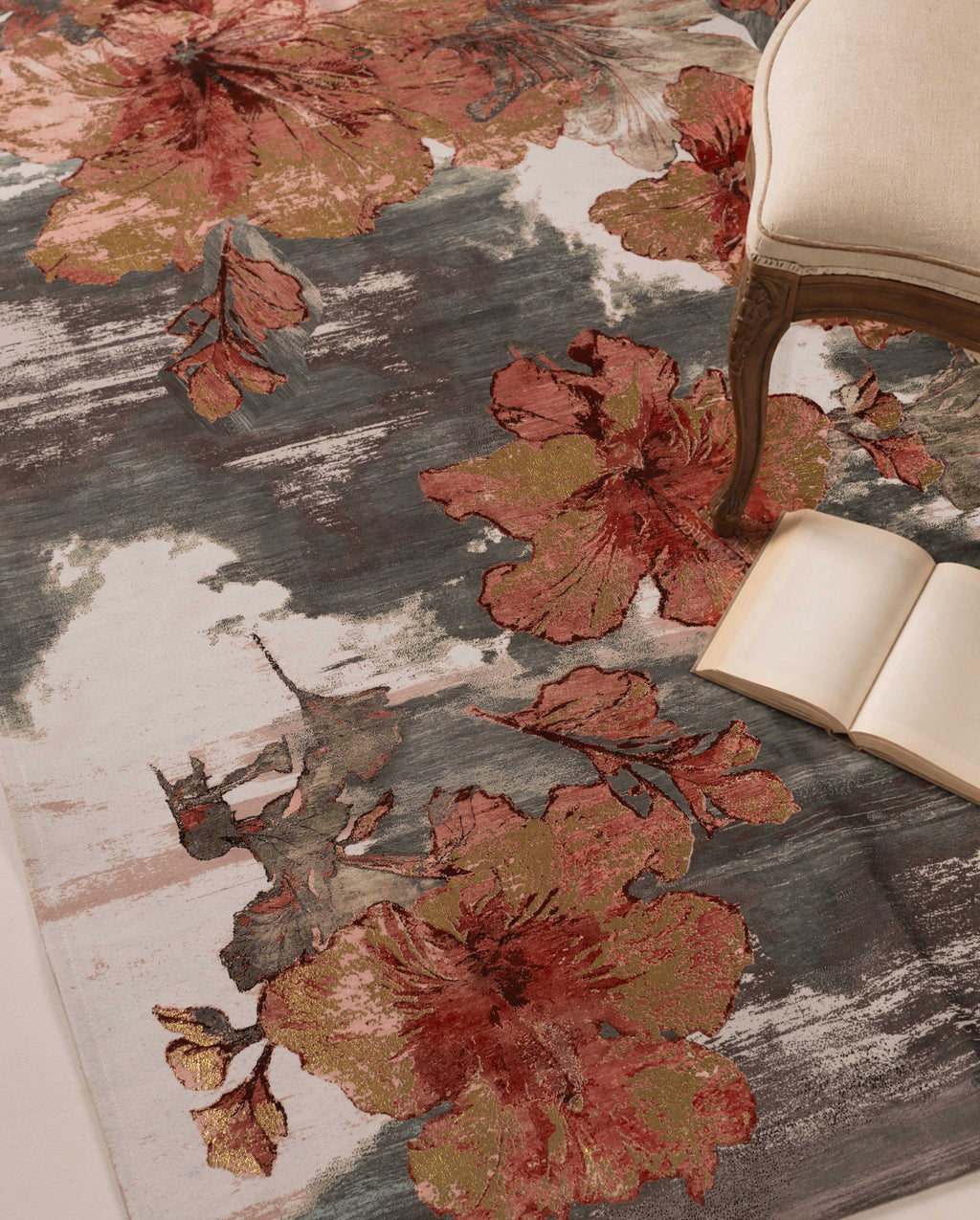 Painted Hibiscus Area rug