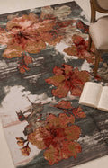 Painted Hibiscus Area rug