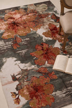 Painted Hibiscus Area rug