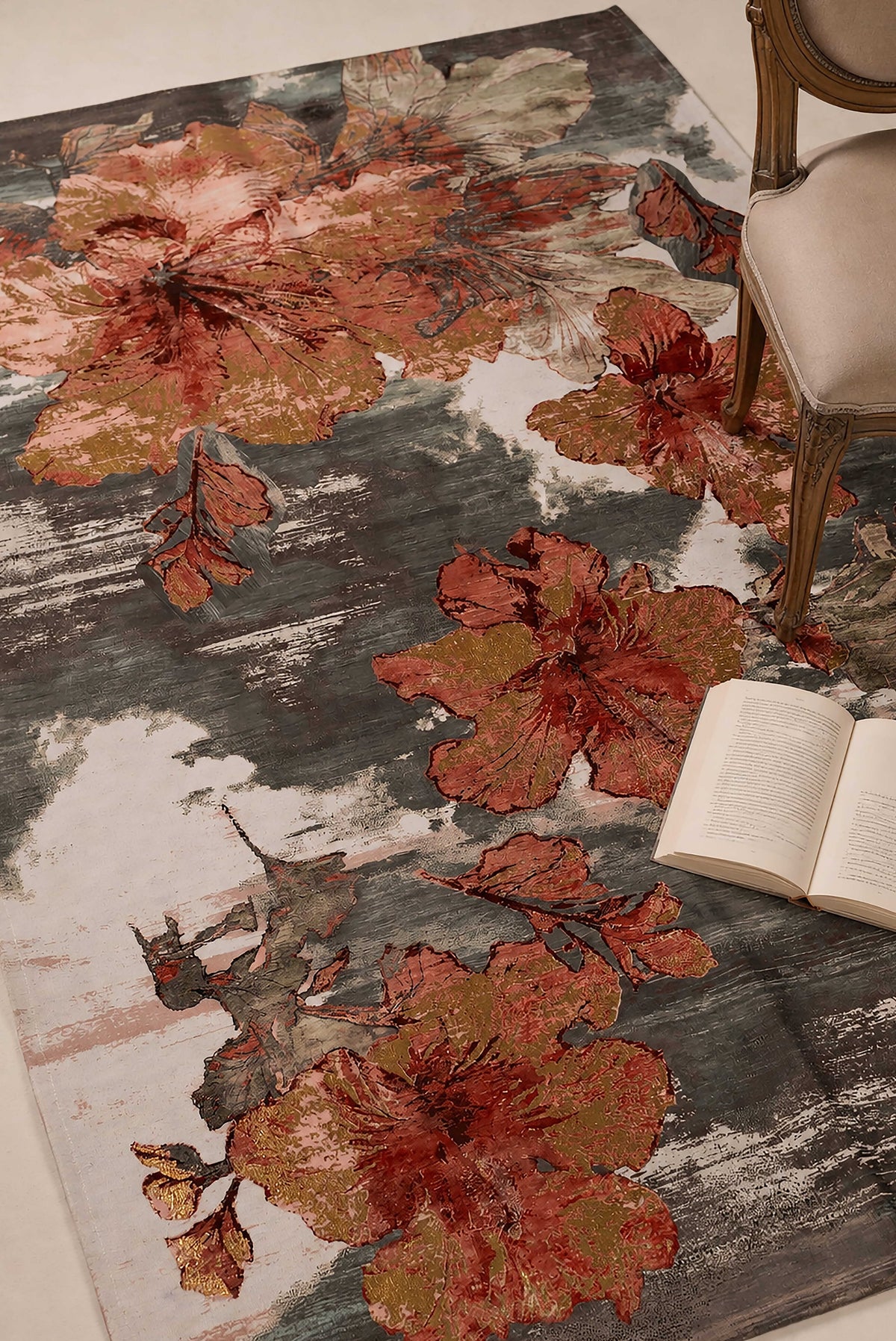 Painted Hibiscus Area rug