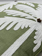 Emerald Twin Palms Cushion Cover