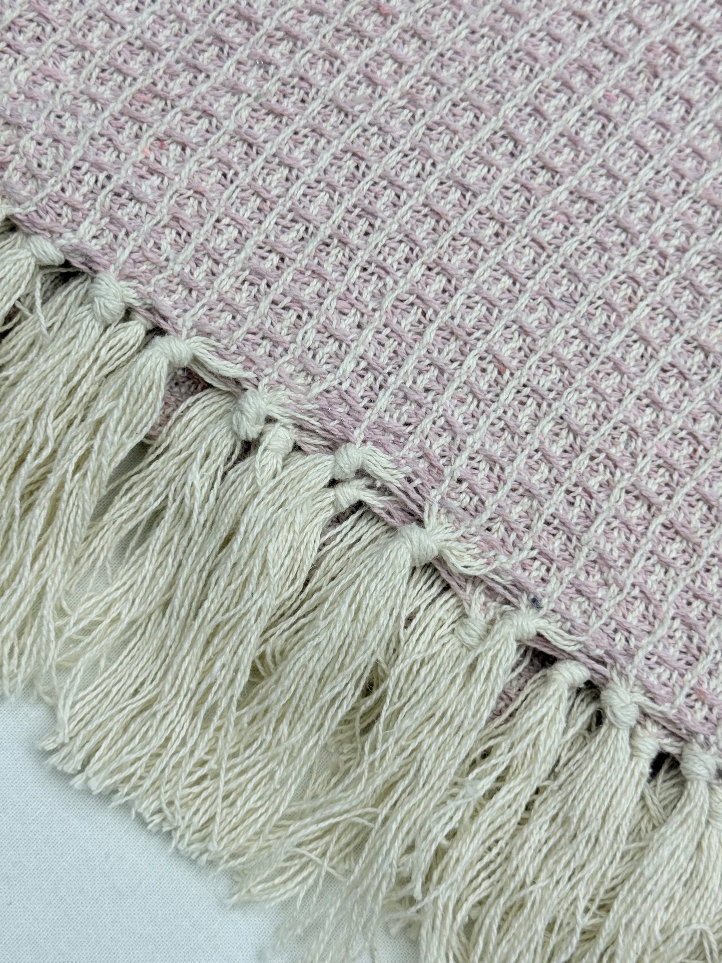 Blush Haven Waffle Throw