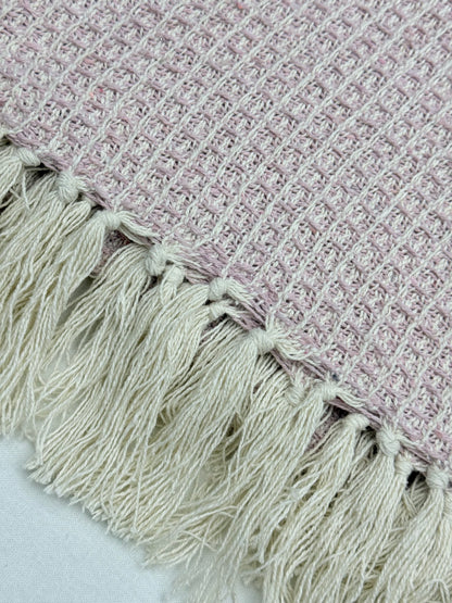 Blush Haven Waffle Throw