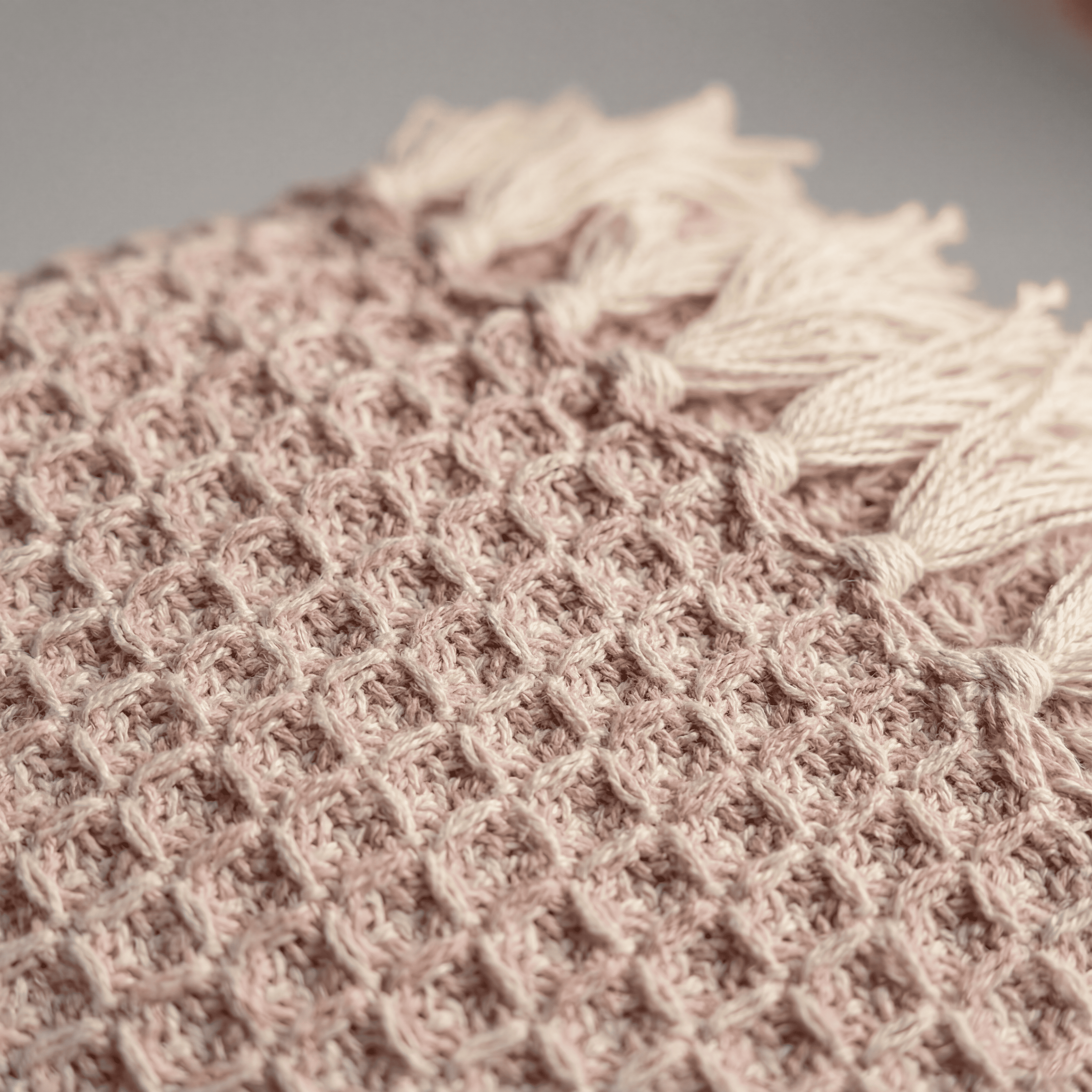 Blush Haven Waffle Throw