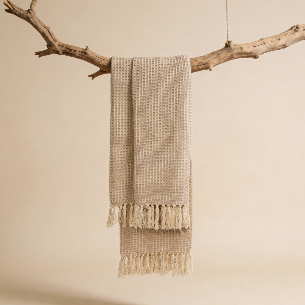 Sand Drift Waffle Throw