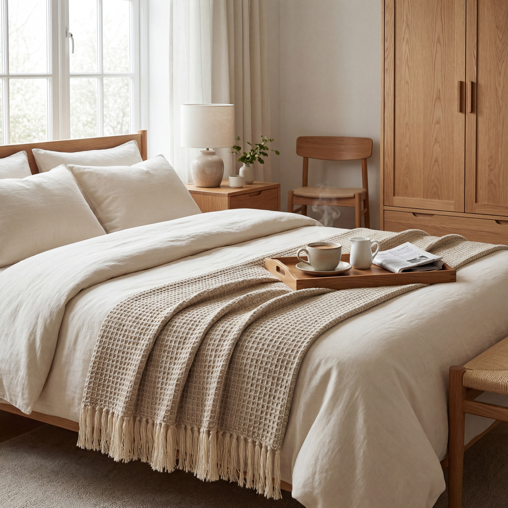 Sand Drift Waffle Throw