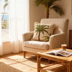 Oasis Fringe Palm Cushion Cover