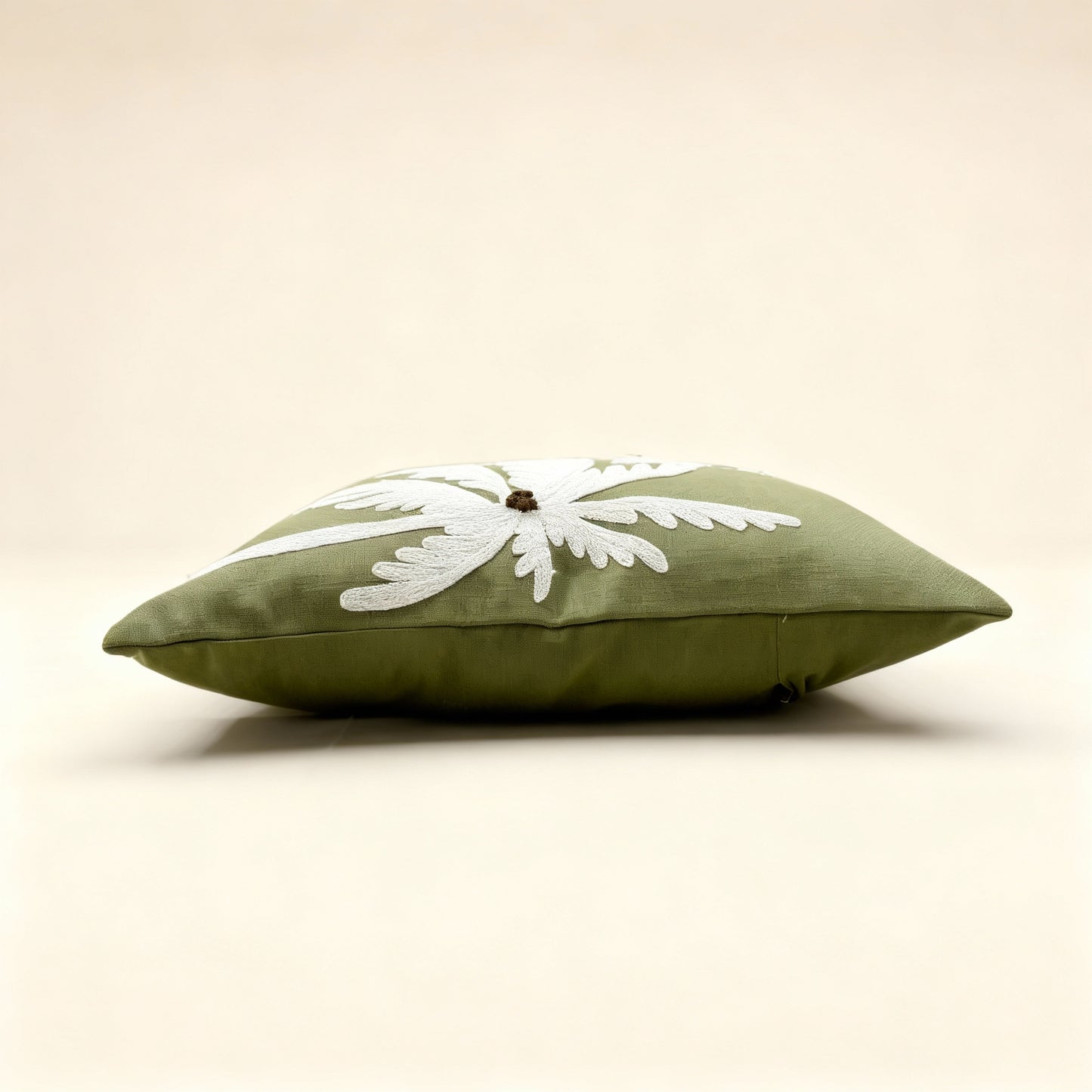 Emerald Twin Palms Cushion Cover