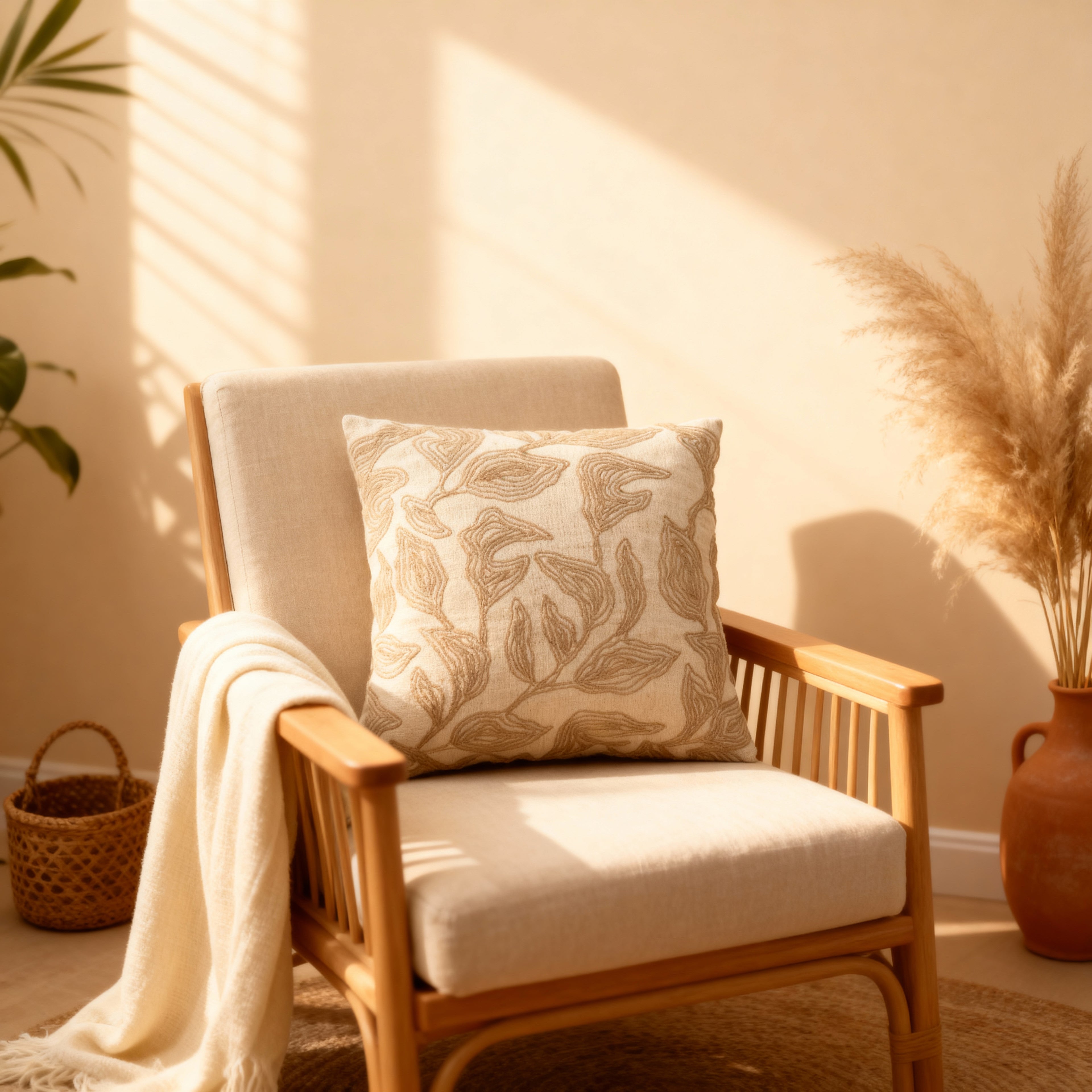 Mesa Terrain Cotton-Jute Cushion Cover