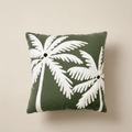 Emerald Twin Palms Cushion Cover