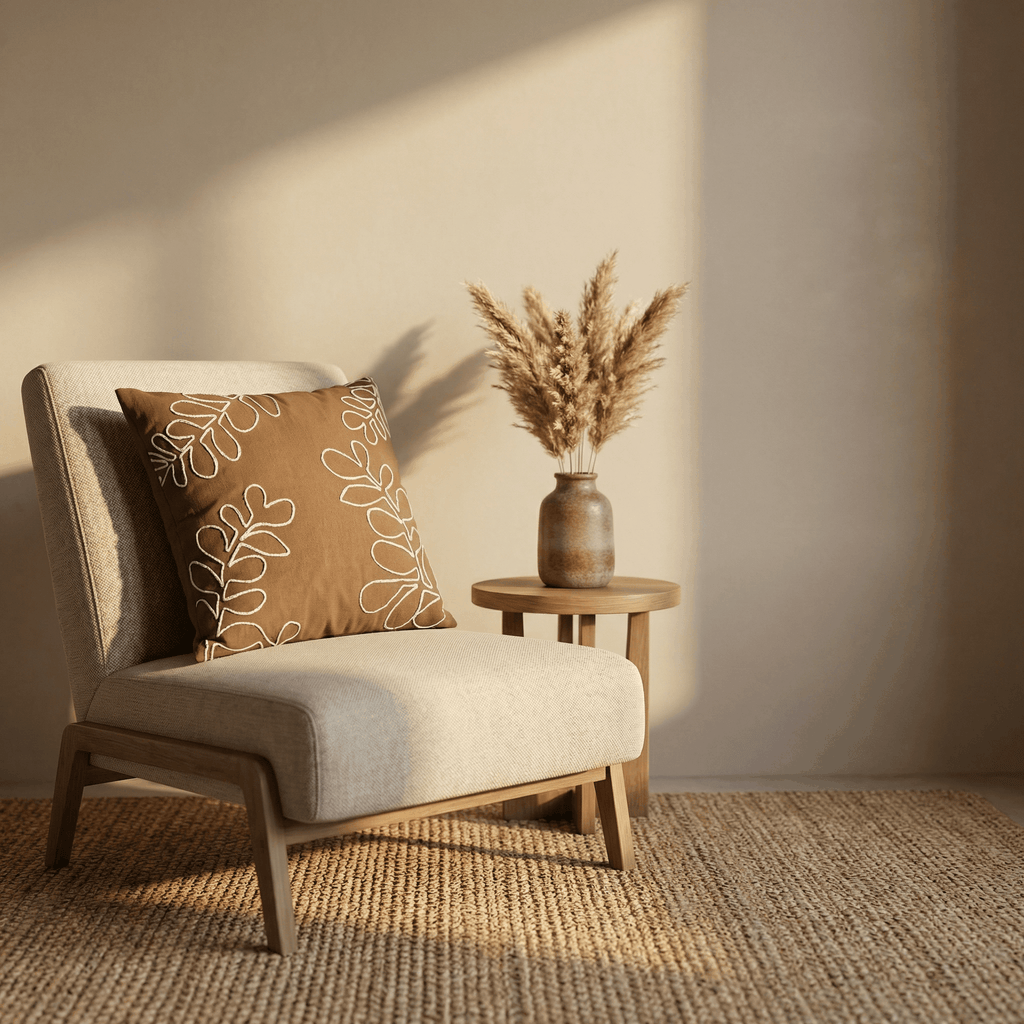 Earthen Bloom Cushion Cover