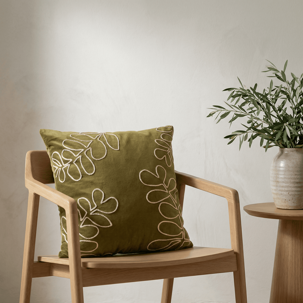 Earthen Bloom Cushion Cover