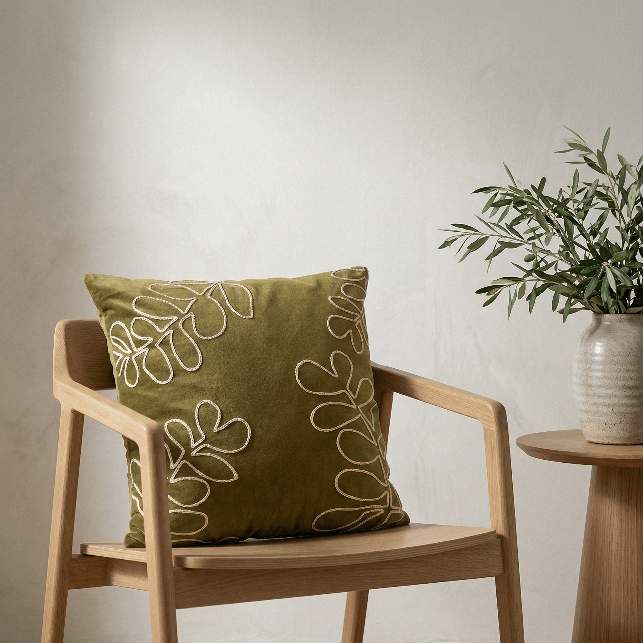 Earthen Bloom Cushion Cover
