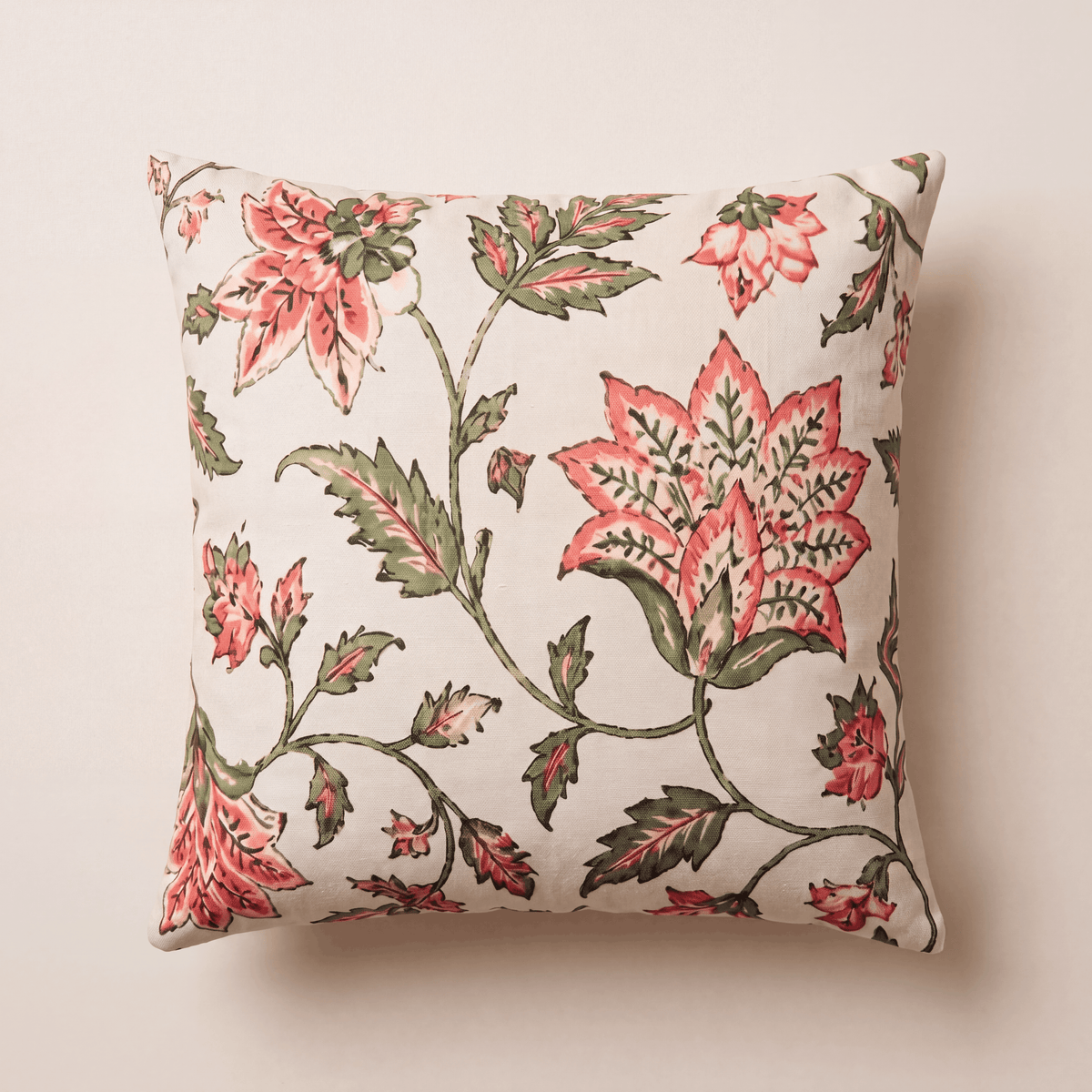 Coral Leaf Cushion Cover