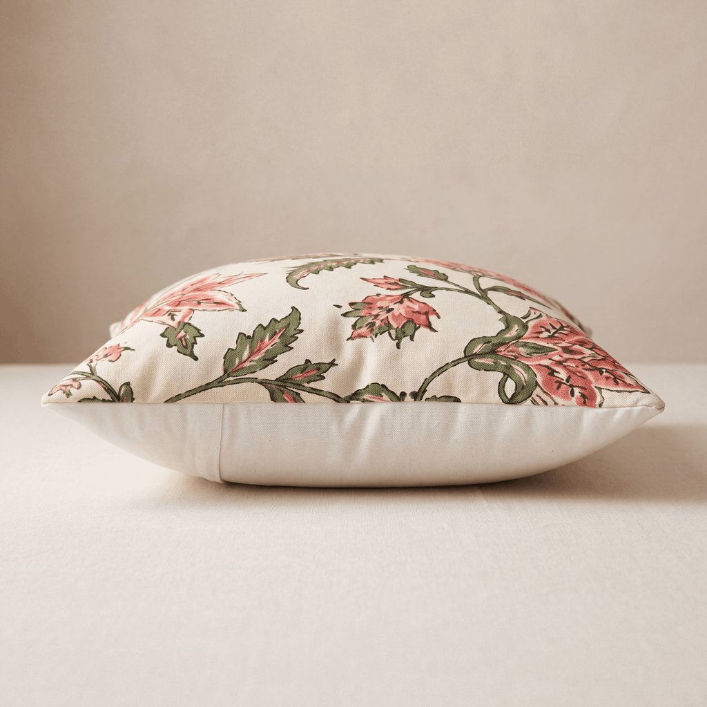 Coral Leaf Cushion Cover