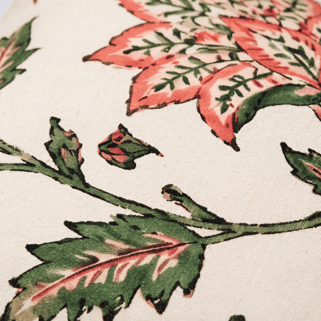 Coral Leaf Cushion Cover
