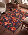 Dark Botanical Area Rug