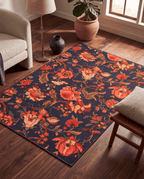 Dark Botanical Area Rug