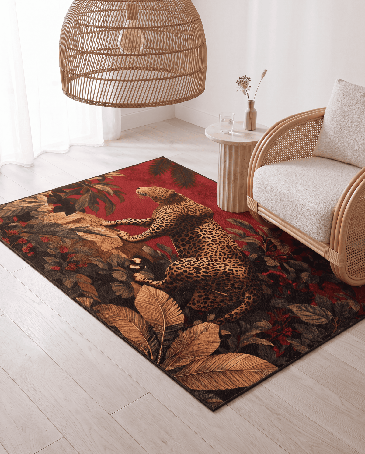 Wandering Leopard Area Rug